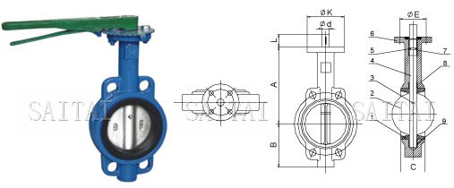 Cl 150 Lb Rubber Seated Butterfly Valves