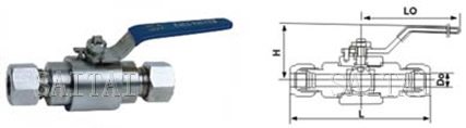 PN 6.4 MPa-Threaded Ends-Dimensions