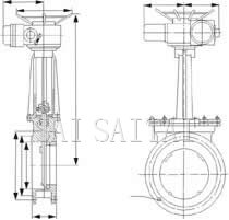 电动刀形闸阀外形尺寸图